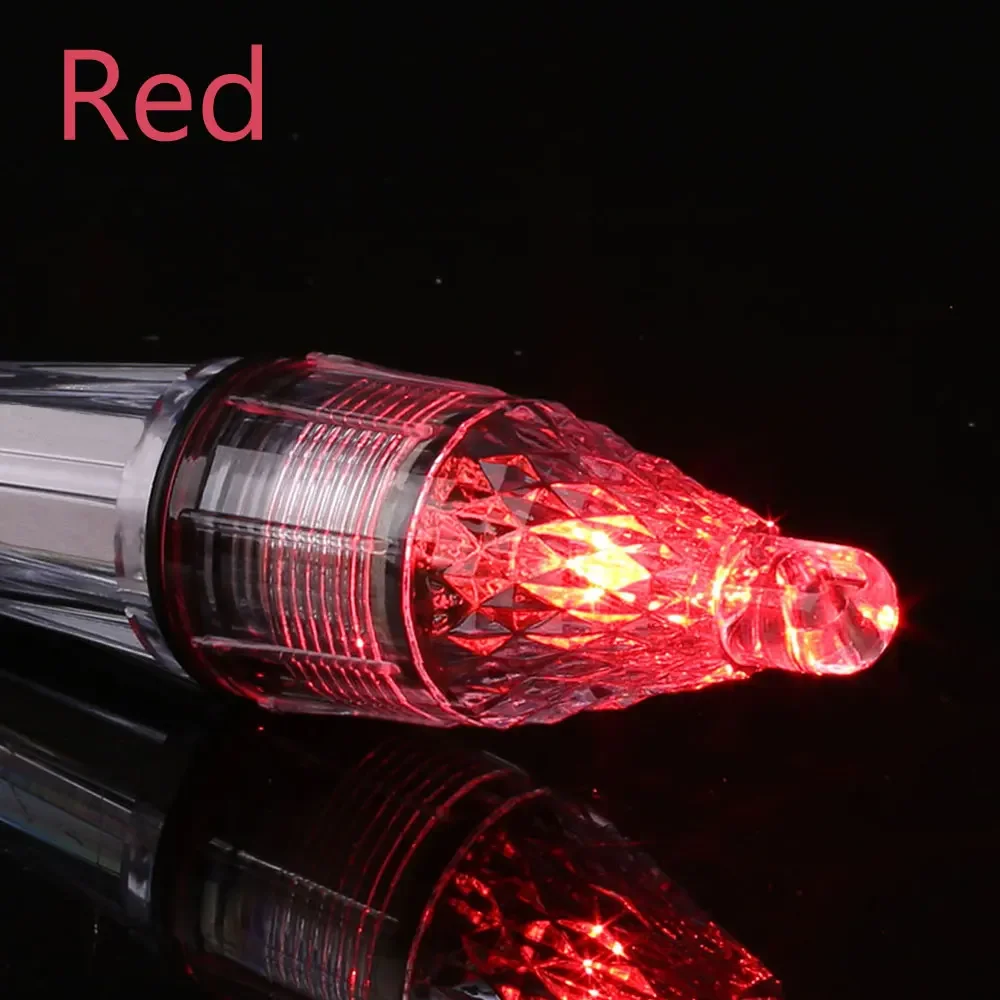 Onderwater LED Lokken Licht 12/17 cm Waterdicht Vissen Licht Kleurrijke Flash LED Aas Lamp Vissen Gereedschap, zonder Batterij: Rood / 0-5W