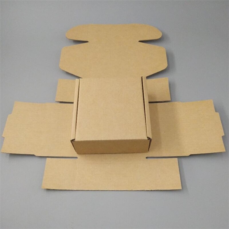 15*15*2cm Square Folding Carton with Tuck In Flap Brown Cardboard Mailing Postal Box Kraft Boxes