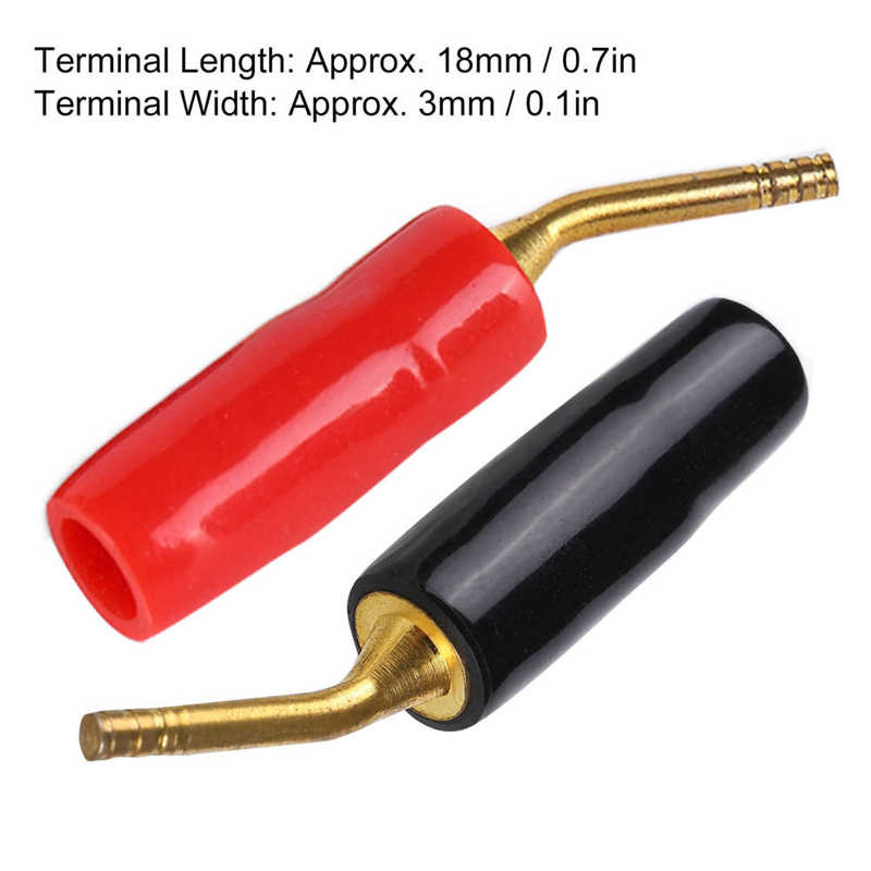 Audio Plug Speaker Plug Bending Gold Plated for Speaker for Audio for Family