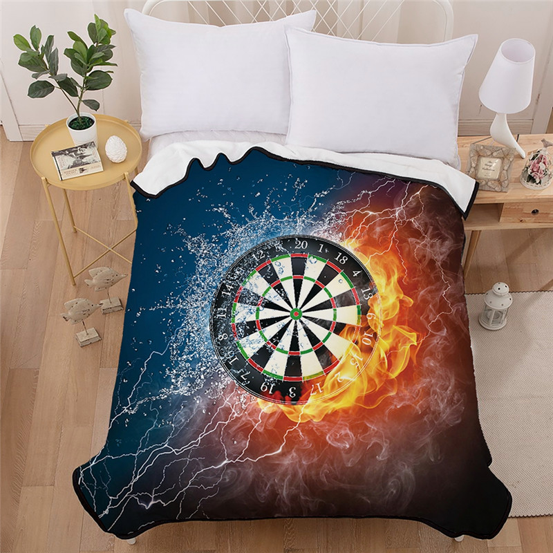 3D Sport Bal Cool Dekens Basketbal Voetbal Baseball Gitaar Flanel Bed Sofa Gooi Dekens Voor Tiener Jongens Beddengoed