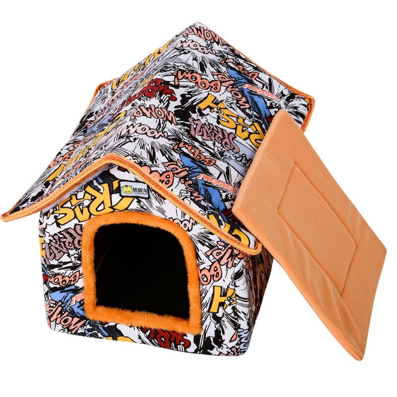 Vouwen Hond Huis Huisdier Yurt Thuis Vorm Hond Bed Voor Kleine Middelgrote Honden Puppy Kennel Kat Dieren Nest Huis Met mat Chihuahua Tent