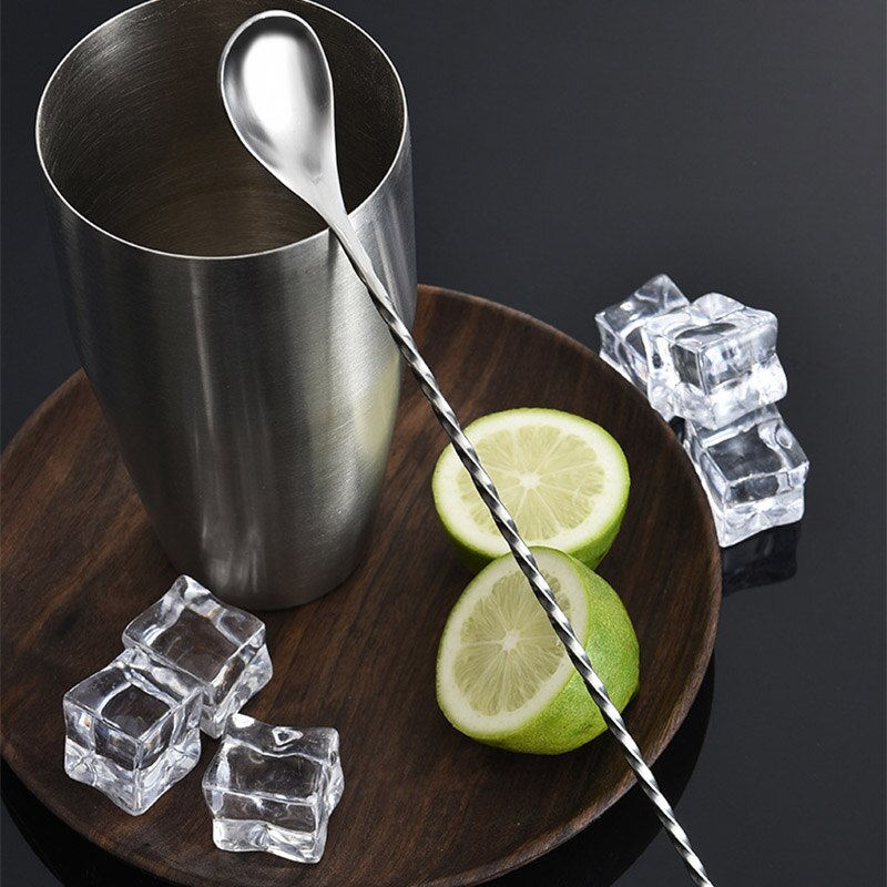 Pilon Agitateur Acier Inoxydable Cuillère À Mélanger Torsadée Vaisselle