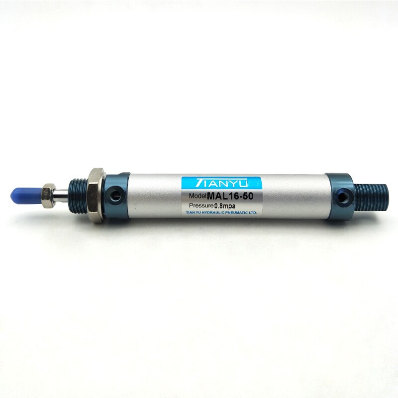 MAL16x50 Dubbelwerkende 16mm Boring 50mm Slag Screwed Zuigerstang Pneumatische aluminium Mini Luchtcilinder