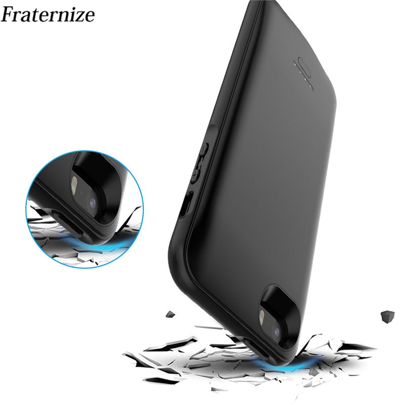 Pour iPhone SE2 chargeur de batterie étui mince couverture complète batterie externe antichoc charge couverture arrière pour iPhone SE2