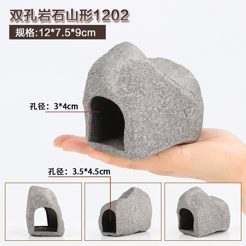 Fish Ceramic Aquarium Decor Cichlid Stone Rock Cave Stone Decoration Fish Tank Breeding Housing Shelter Ornament