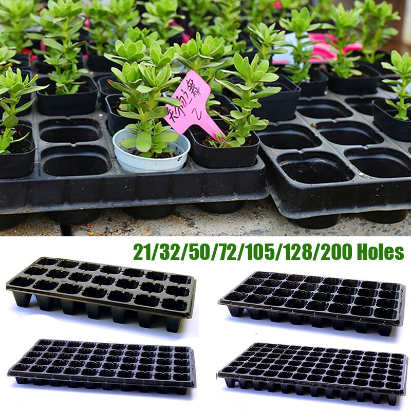 Bandeja de inicio de plántulas de vivero, 21-200 agujeros, germinación de semillas de fuerza Extra, difusión de plantas para herramientas de jardín