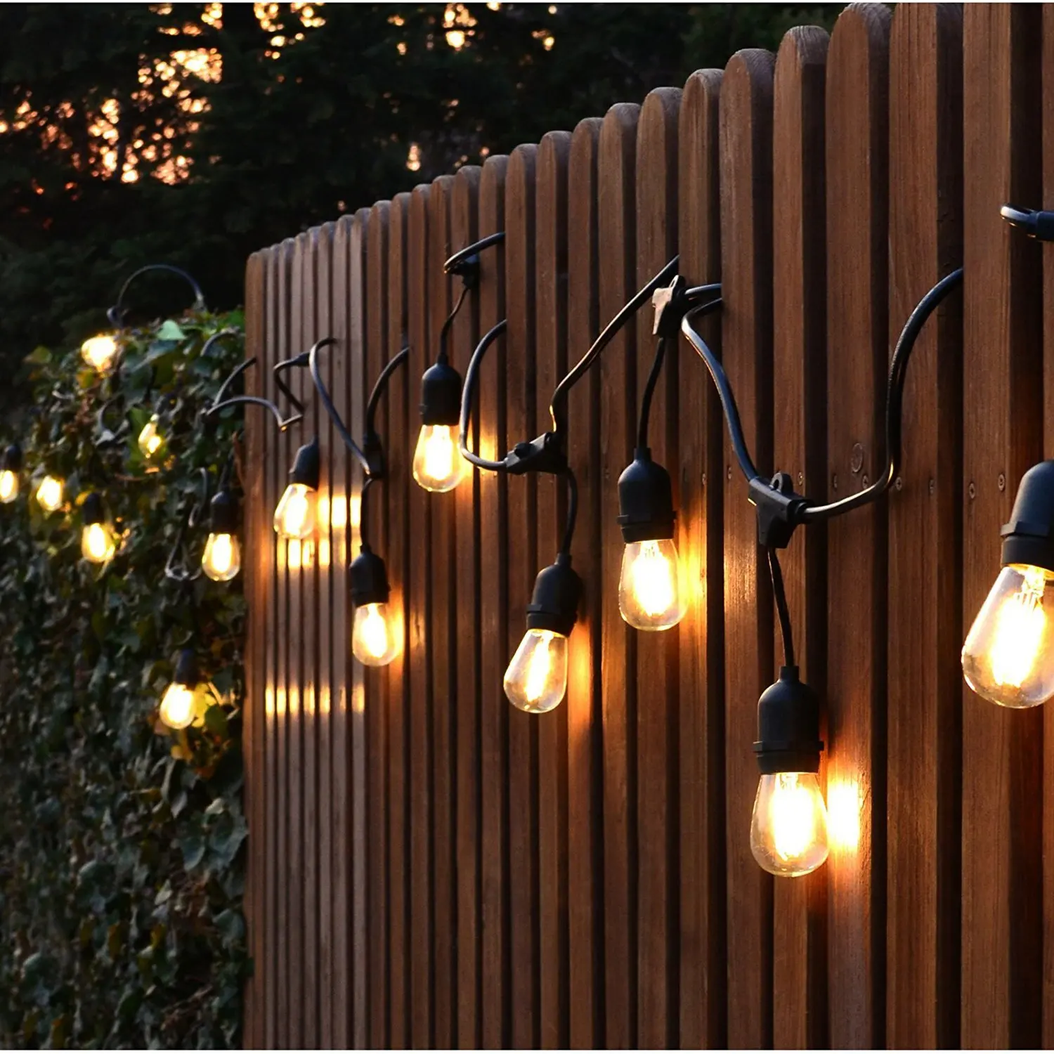 Tira de luces LED S14 para exteriores, bombillas impermeables de grado comercial, 10m, 20m, 30m, conectables, para jardín, vacaciones y bodas