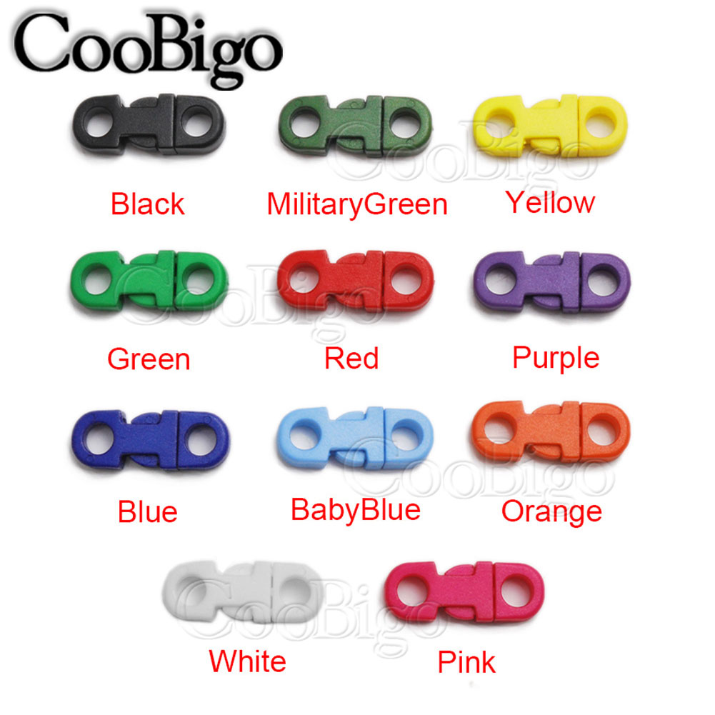10 pçs fivela de liberação lateral de plástico mini paracord pulseira clipe fecho para câmeras cinta coleiras pet mochila acessório diy colorido