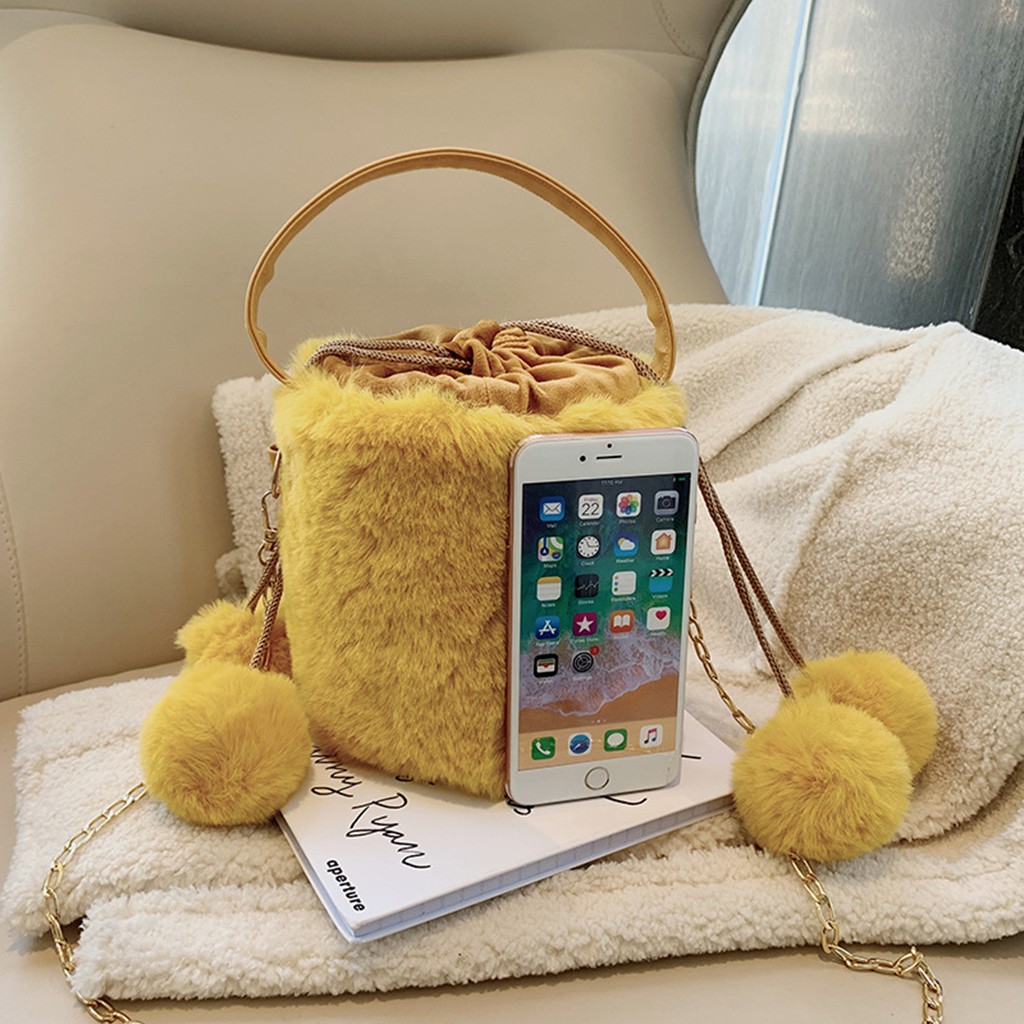 Plush Satchel Casual Wild Simple Shoulder Messenger Bagsports, travel, Business Crossbody Bag 1121