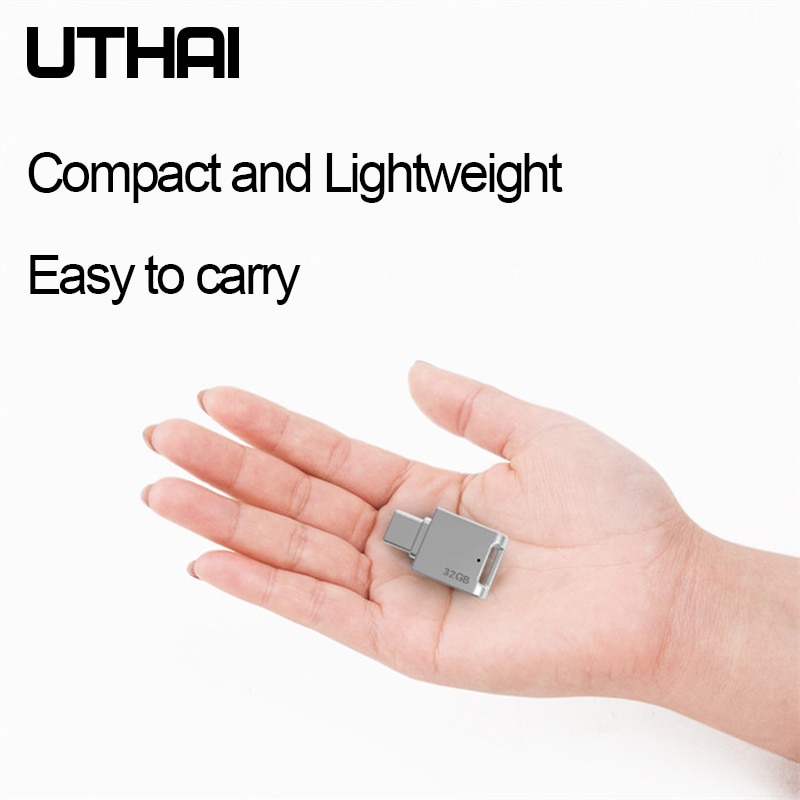 UTHAI C12 tipo-C OTG USB3.0 Flash Drive USB-C Pen Drive de memoria del teléfono inteligente MINI Usb 32GB 64G