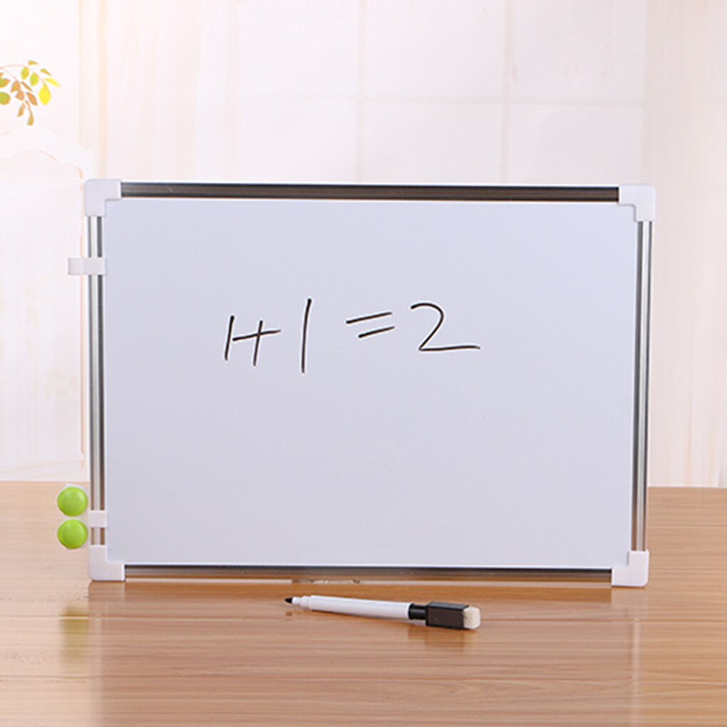 Double Side Whiteboard Office School Dry Erase Writing Board Pen Magnets Buttons