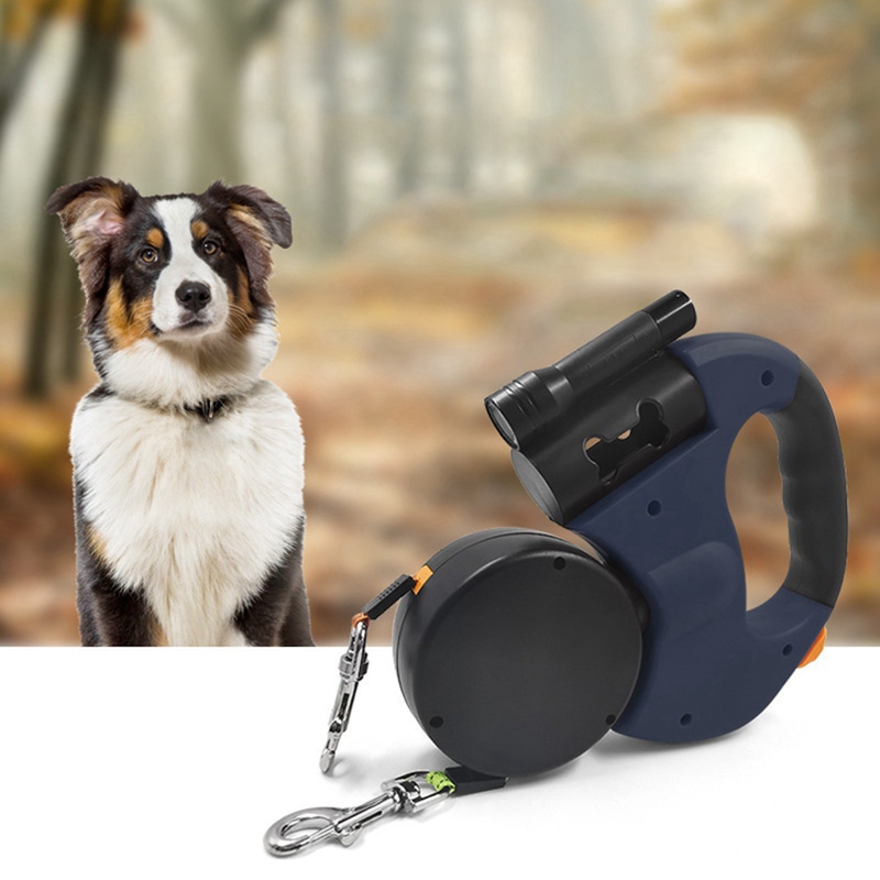 Dual Hond Touw Leash Met Licht Intrekbare Dubbele Huisdier Trekkabel Riem Draagbare Rotatie Huisdier Touw Voor 2 Honden lopen