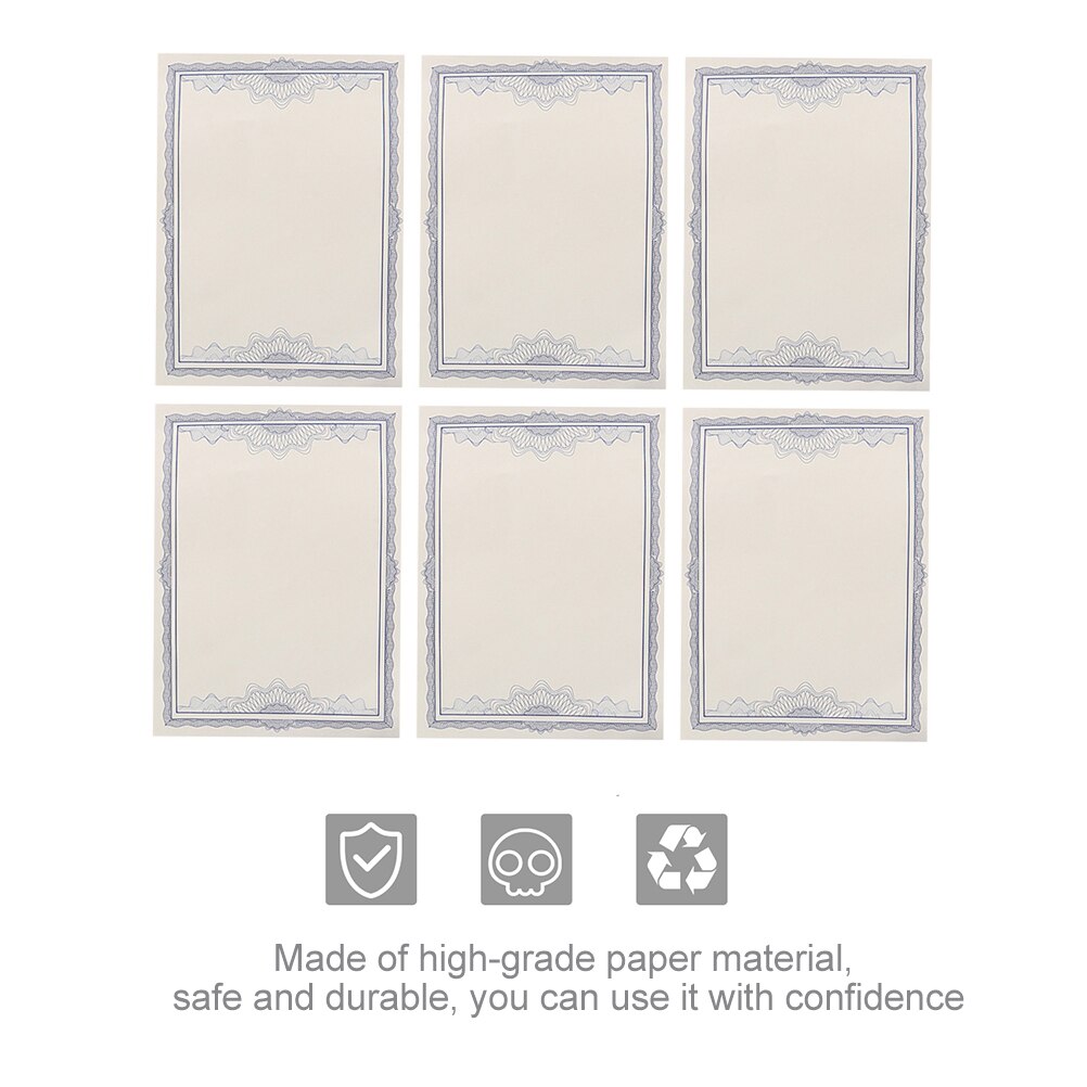 10pcs Certificate Paper Useful Inner Page Paper Blank A4 Certificate Paper