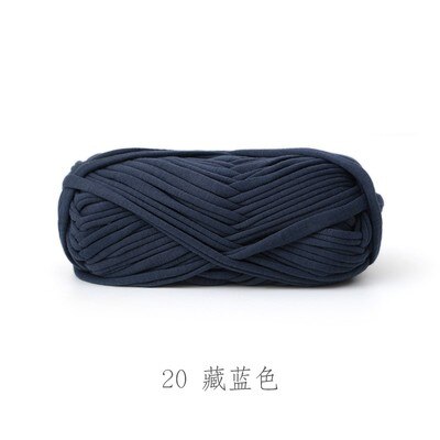 100g/ball Super Soft Thick Chunky T Shirt Yarn For Knitting Blanket Carpet Handbag Crochet Cloth Yarn: 20 Dark Blue