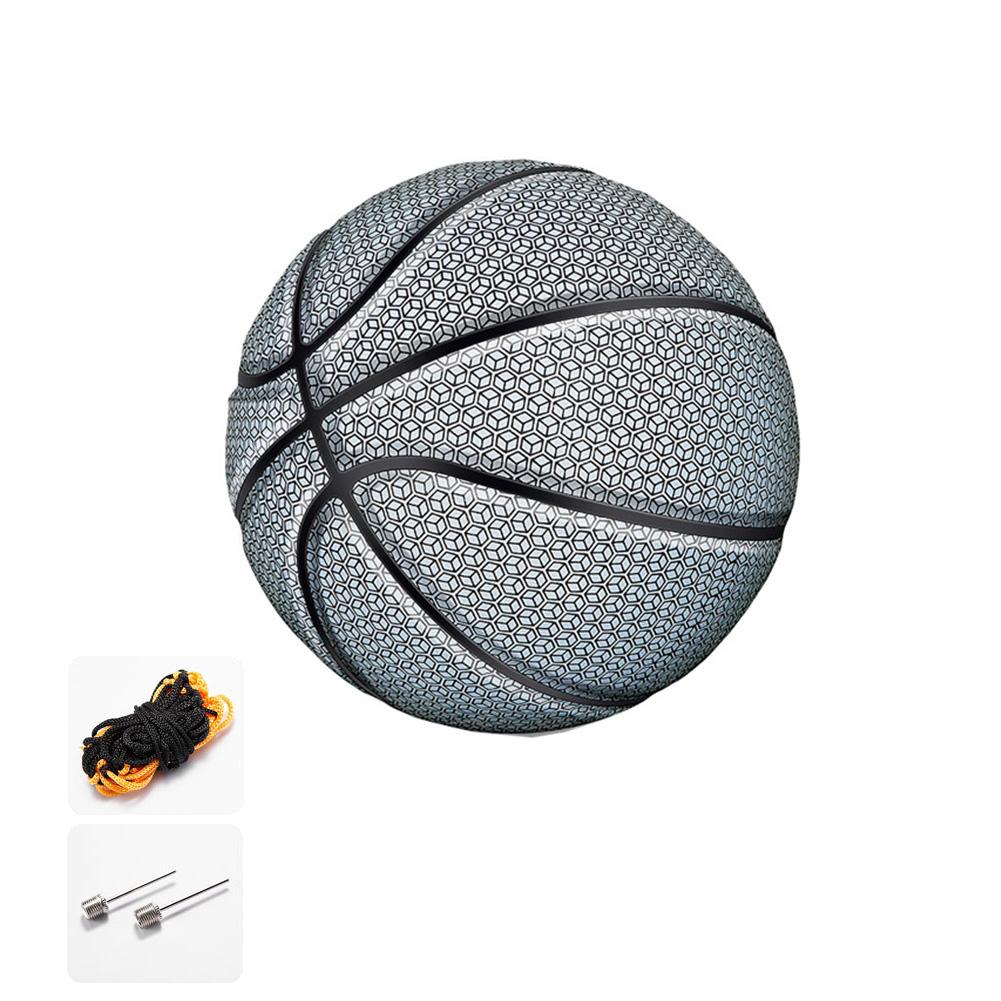 Illumina la palla da basket arcobaleno senza batteria PU Glow In The Dark basket (taglia 7) pallacanestro illuminata per uomo Teen Boy: A