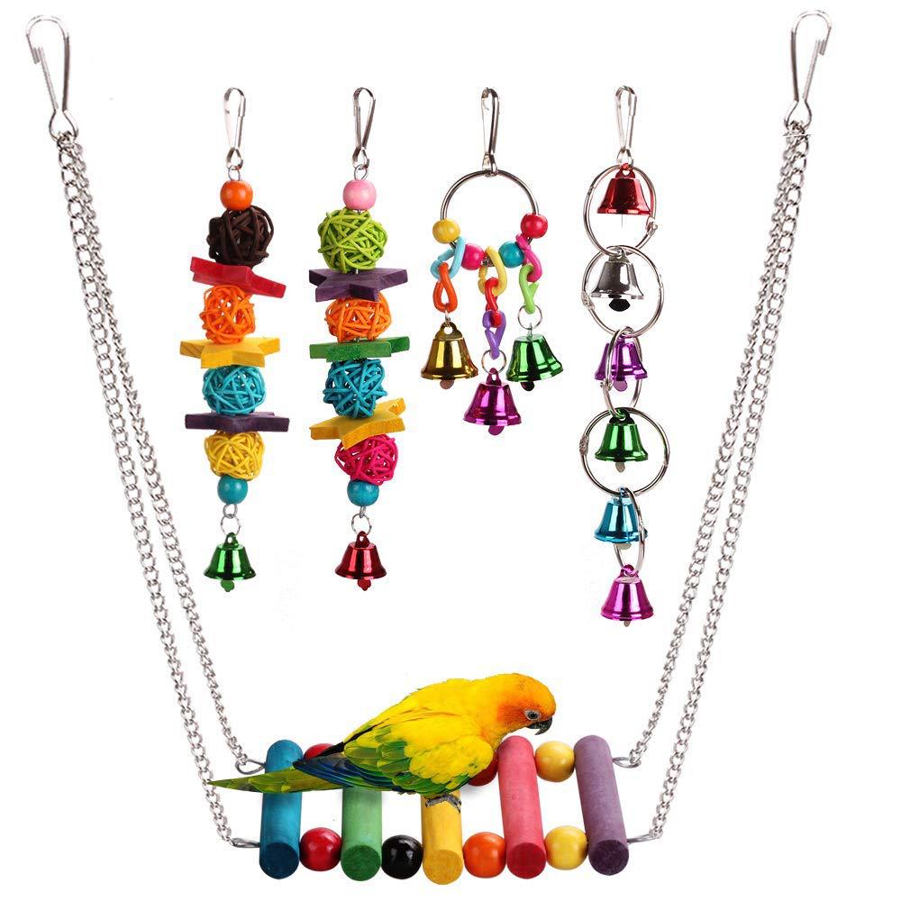 Small and medium parrot toy set, bird toy, pet toy: LN-614--5pcs