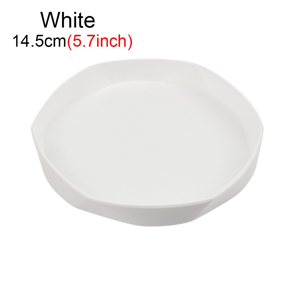 Durable Plastic Plant Saucer Thickened Heavy Duty Drip Trays Garden Plastic Tray Saucers Flower Pot Indoor Outdoor Deco Supplies: 14.5cm White