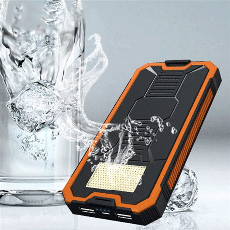 80000Mahsolar Opladen Power Bank Snel Opladen Externe Batterij Oplader Outdoor Waterdichte Power Bank