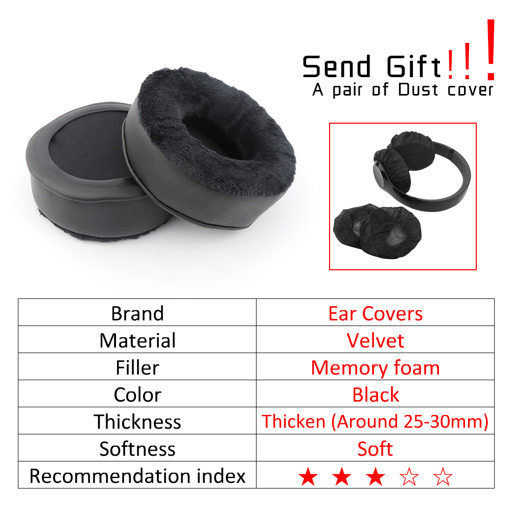 Ear Covers Ear Pads For Audio Technica ATH R70X ATH-R70X Headphone Replacement Earpads: Claret