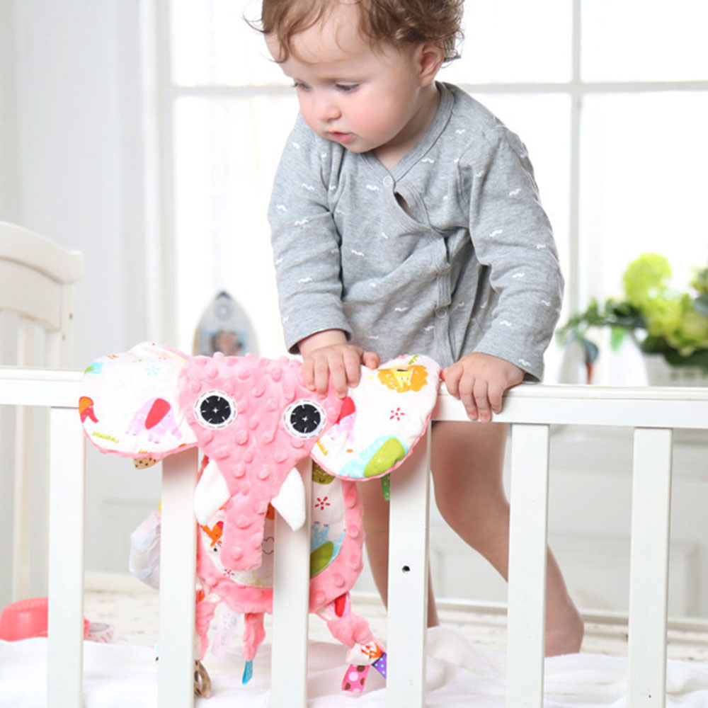 Baby Plüsch Spielzeug Puppe Beschwichtigen Handtuch Weichen Rinder Schwein Löwe Elefant Tier Spielzeug Säuglingsmarionettenpuppen Mit Gummi Ring Kinder Junge mädchen neue
