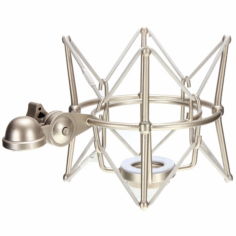 FULL-Recording Studio Metal Shockmount Clip Suspension Spiders Bracket Microphone Stand Shock Mount for Broadcast Computer Mic H