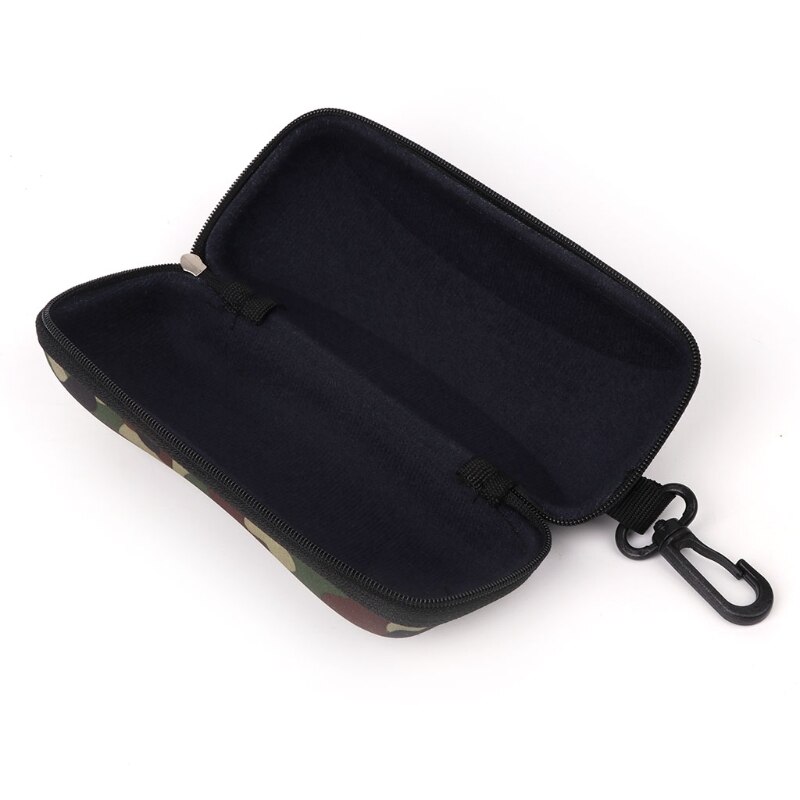 Briller boks solbrille etui kamuflasje oppbevaring beskytter glidelås unisex beholder