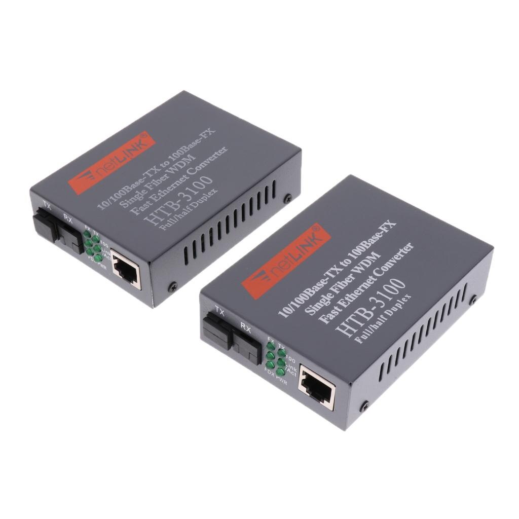 10/100M Singlemode 25KM Simplex SC Fiber Optic to Ethernet Converter EU