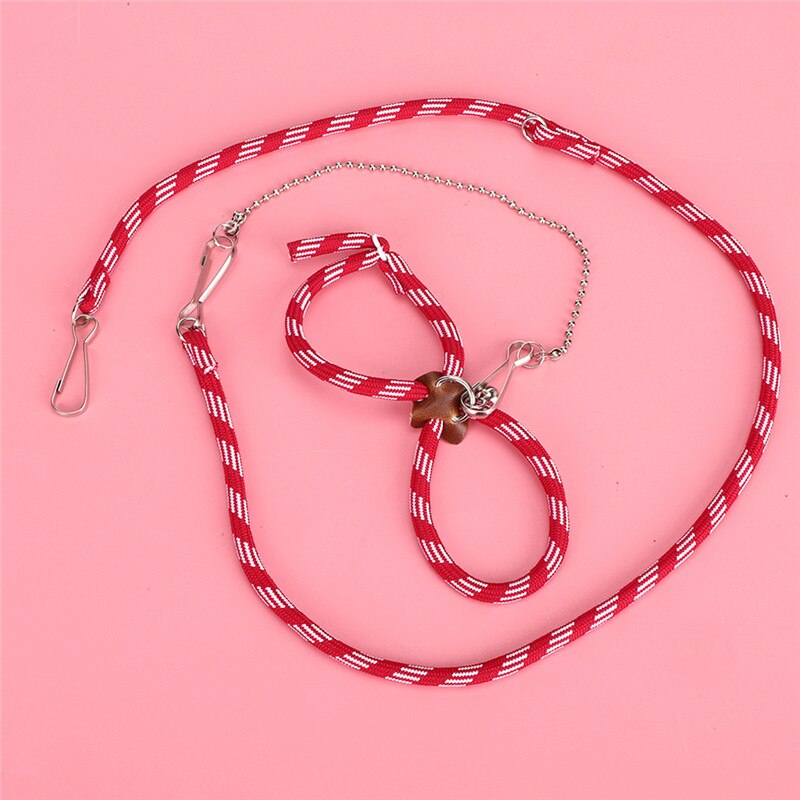 Cute Adjustable Pet Rat Mouse Hamster Harness Rope Hamster Leashes Lead Collar For Rat Mouse Outdoor Supplies: red white