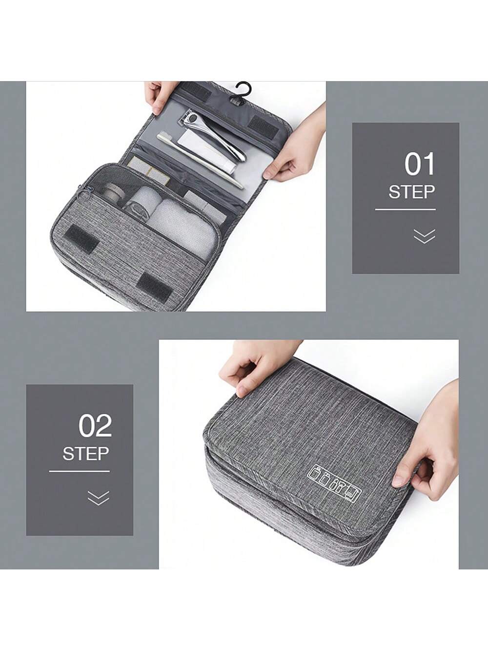 Oxford Fabric Men Business Portable Storage Bag Toiletries Organizer Women Cosmetic Bag Waterproof Hanging Travel Wash Pouch