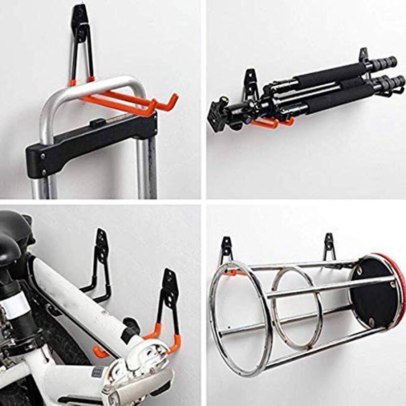 Stål garasje lagringsverktøy dobbel krok, kraftig verktøy for organisering av elektroverktøy, liten j krok  (6 pakker , 4.7 x 1.9 x 2.5 inkl.
