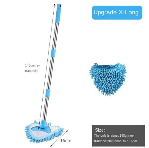 Triangle Dust Removal Small Mop Household Lightweight Mop Universal Ceiling Artifact Retractable No Dead Angle Mini Lazy: plum