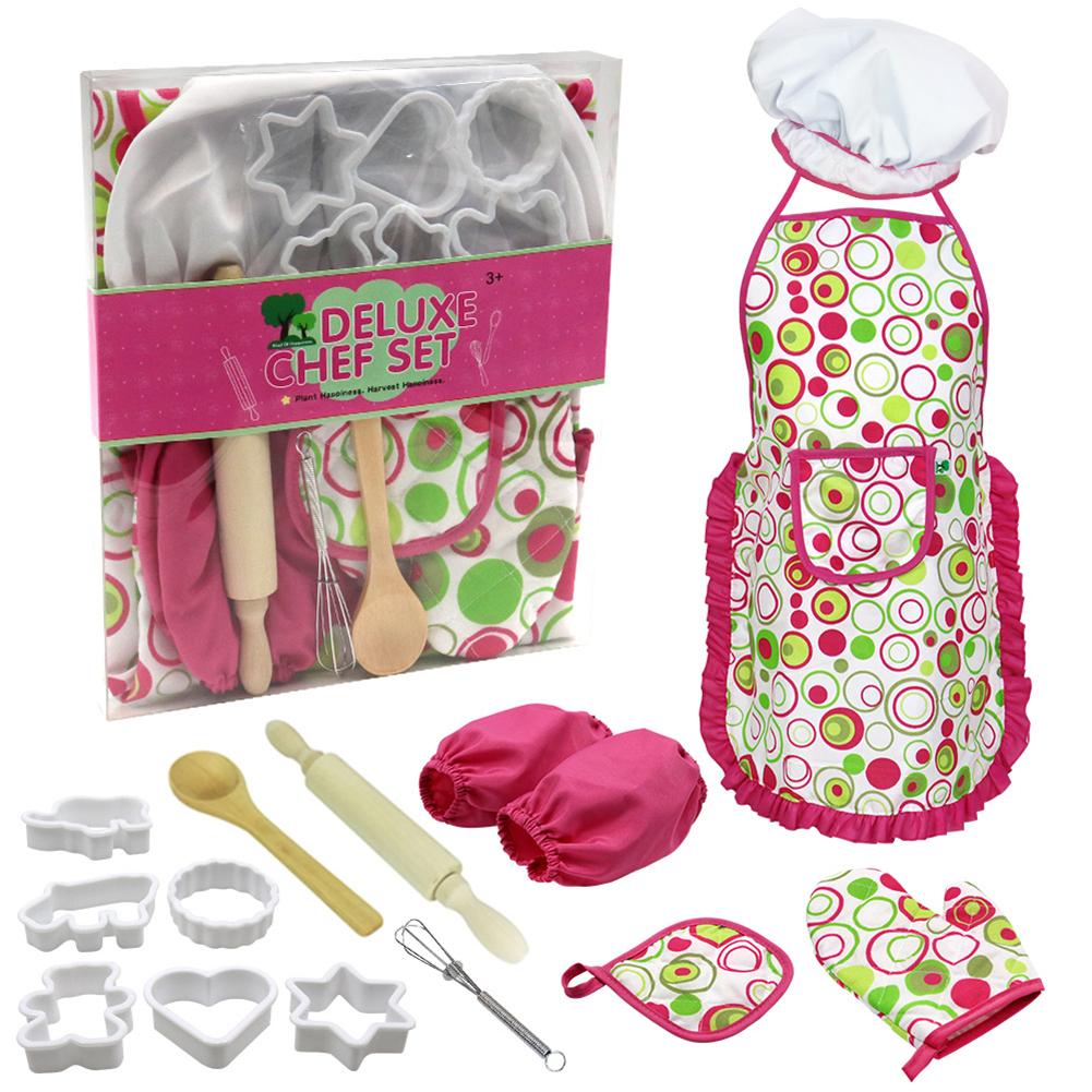 Kinderen Bakvorm Tool Set Cake Voedsel Bakken Schort Keukengerei Set Voor Verjaardag Kinderen Dag: A