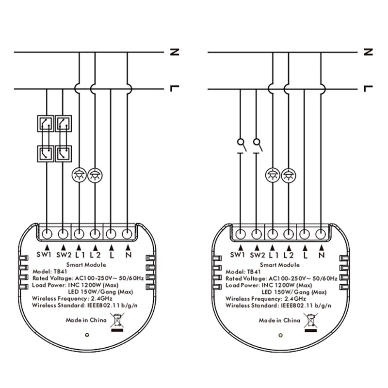 Milfra Mini DIY Remote Control Module Ordinary Switch Seconds Become Wifi Smart Light Switch for Assistant Alexa Tuya Smart Life