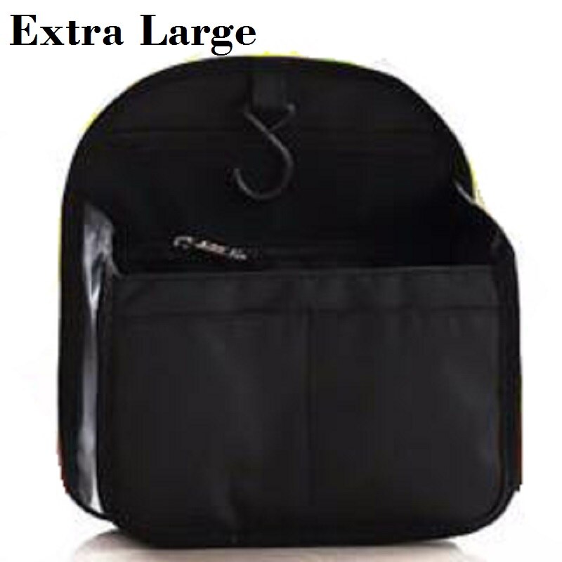 Waterproof Backpack Organizer Insert Ultra-Light Backpack Purse Organizer Bag Organiser Diaper Bag Gadget Organization: Black Extra Large