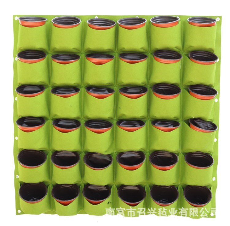 Wanddecoratie bonsai zakken met 81 zakken, groene kweekzakken, plantenbak, verticale tuin, vaas, muurplant, bloempot, winkellogo, decoratie