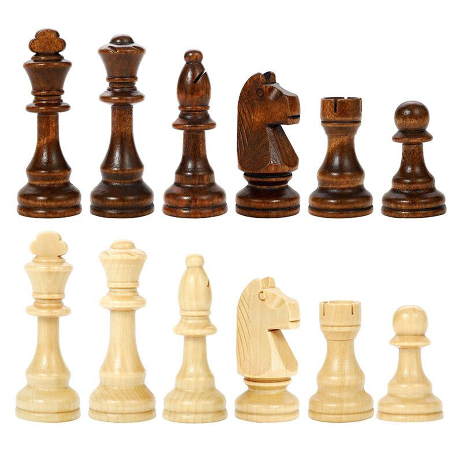 Pro Competitive Tournament 18" XL Large Handcrafted Wooden Carved Chess Set Board & 32+2 Pieces Chessmen Folding Wood Board