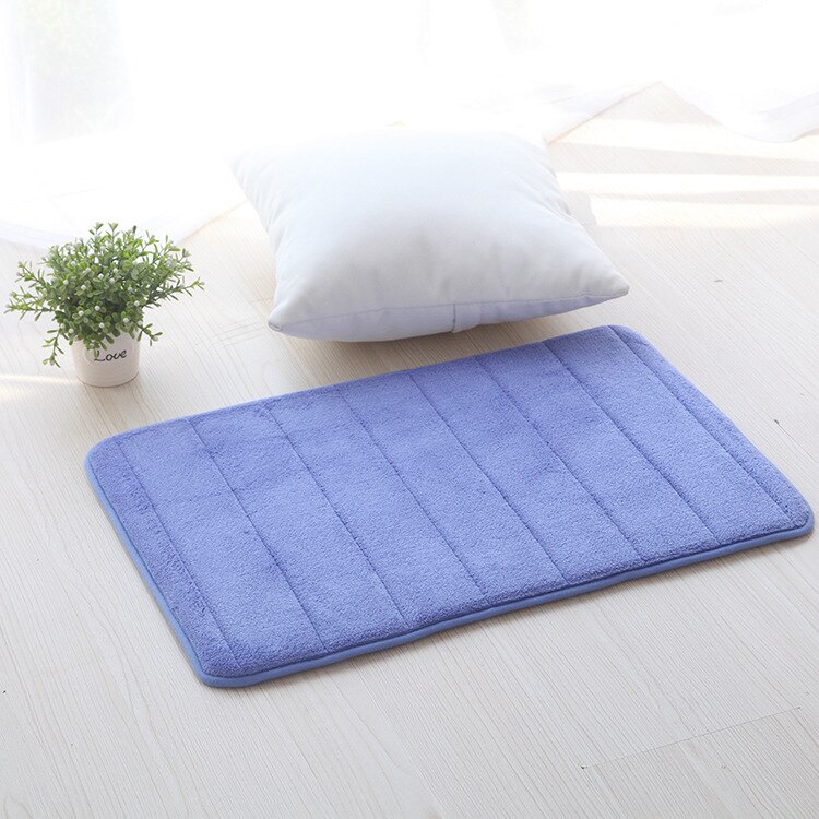 Badkamer Tapijt Geheugen Katoen 50*80Cm Badkamer Mat Badkamer Horizontale Streep Tapijt Absorberende Non-Slip Mat Badkamer: J / 50x80cm