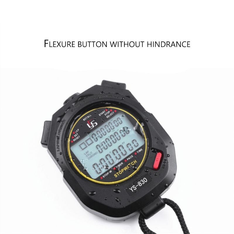 Portable Handheld Timer Digital Stopwatch Multifuction Sports Running Training Timer Stopwatch 10-100 tracks