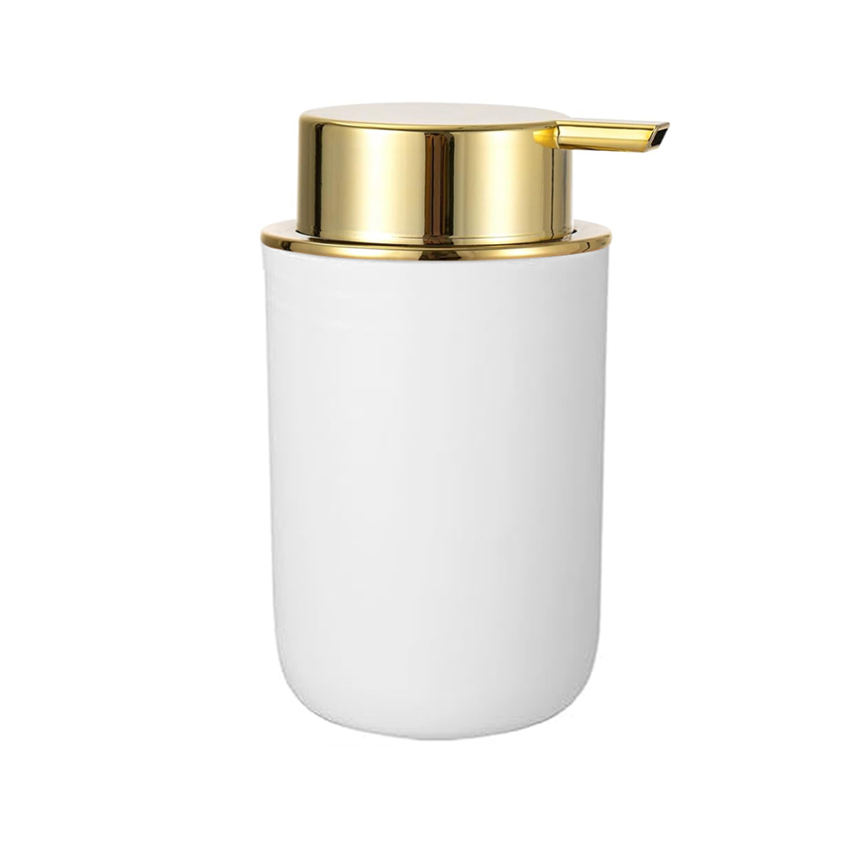 Schaumseifenspender mit Mundwasserbecher, Badezimmer, nachfüllbar, schäumende Handseife, Lotion, Flaschen, Küche, Hände und Spülmittel: Gold