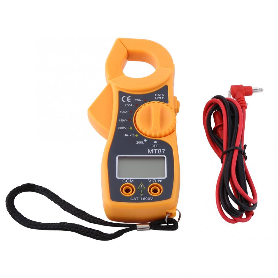 Digital Clamp Meter Multimeter AC DC Voltmeter Auto Range Volt Ohm Amp Tester US Test Lead