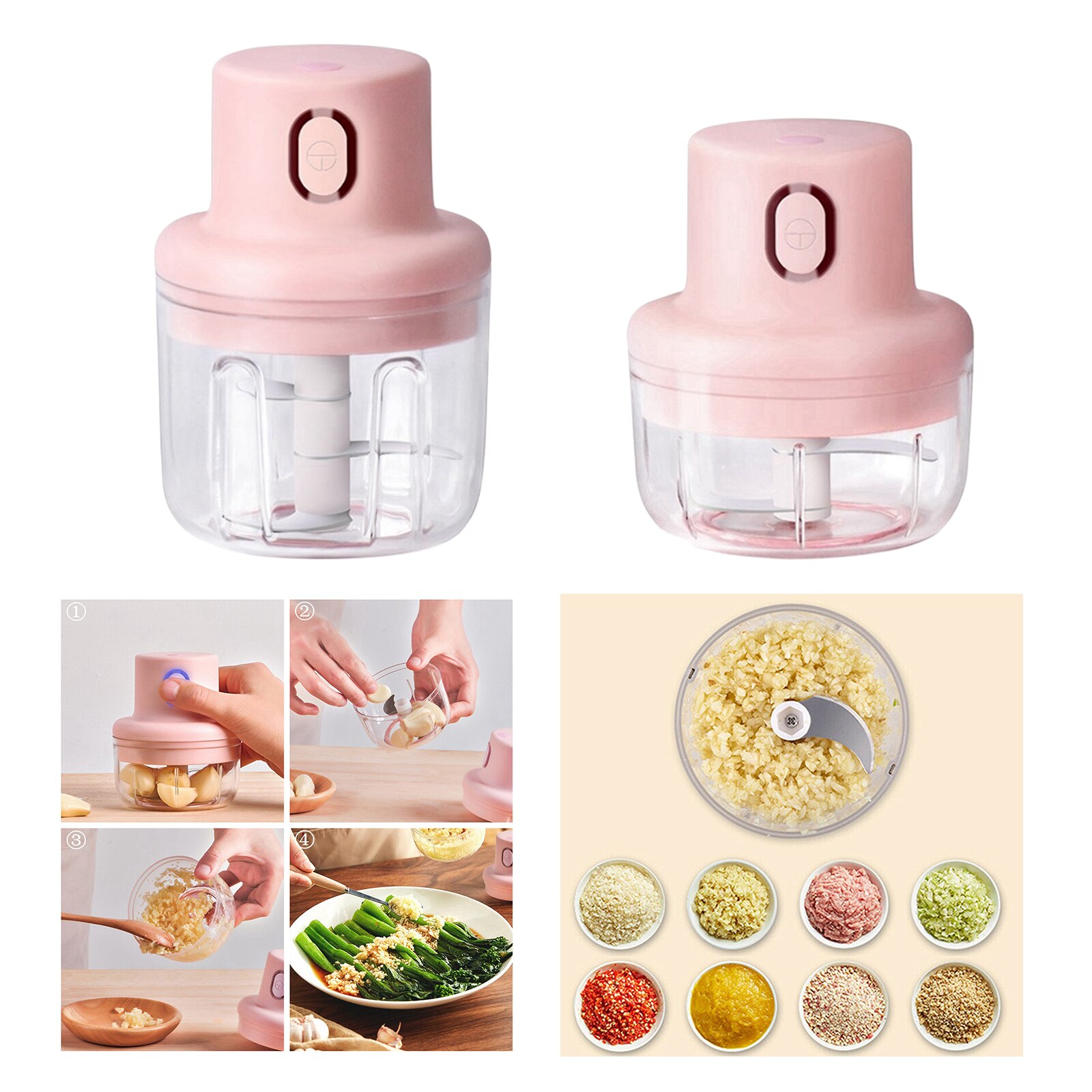 Ail électrique Masher hachoir à viande petit broyeur hachoir USB charge ail concassage gingembre concassé poivre frais