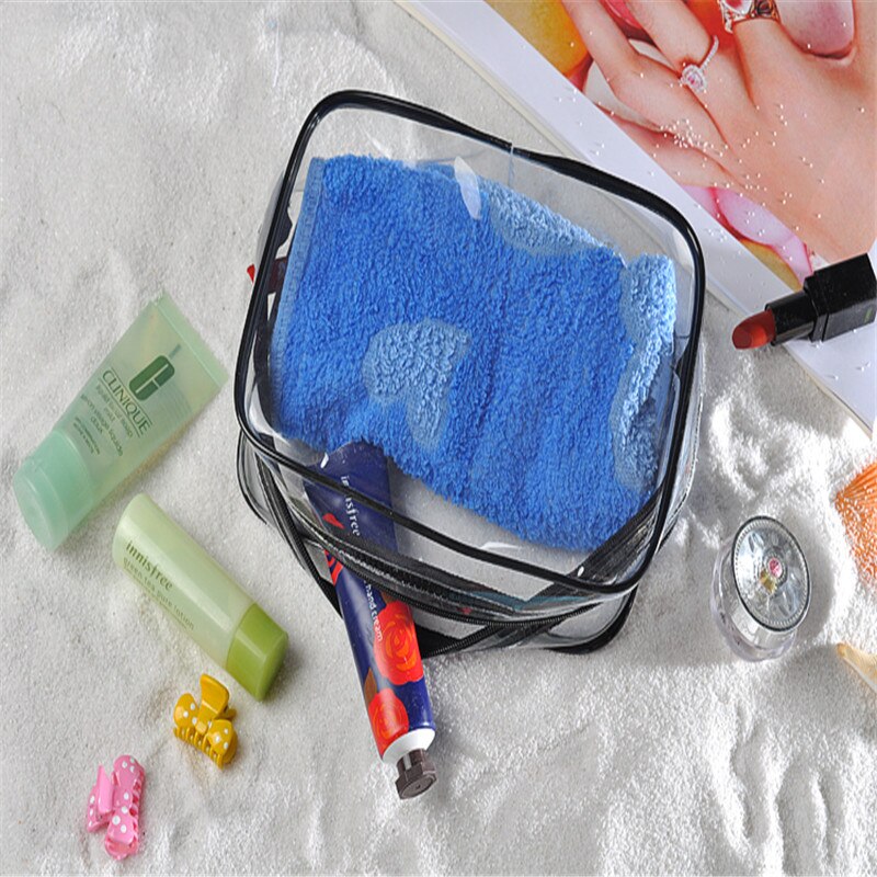 Travel Organizer Clear Makeup Bag Transparent PVC Beautician Cosmetic Bag Beauty Case Toiletry Bag Make Up Pouch Wash Pouch