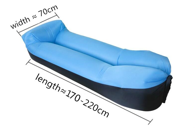 Voksen strand hvilestol hurtig folde camping sovepose vandtæt oppustelig sofapose doven taske camping sovepose luft seng: D