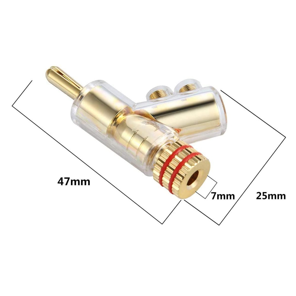 Hifi Vergulde Afsluitbare Luidsprekerkabel Banana Connector Banana Plug