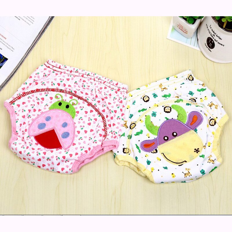 On girl boy underwear baby diaper Newborn cartoon panties waterproof Learn train 6pcs/lot 0-2y unisex