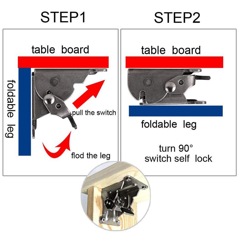 Opvouwbaar scharnier voor thuis eenvoudig te installeren tafel bureau accessoires ruimte 180 hardware meubels besparen connector hoek zelfborgend  n3 f 9