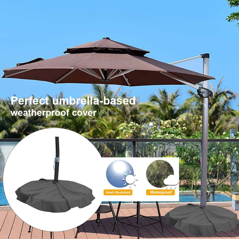 Sommer rund udendørs terrasse paraply bunddæksel oxford stof solskærm tilbehør parasol camping havebeslag anti støv