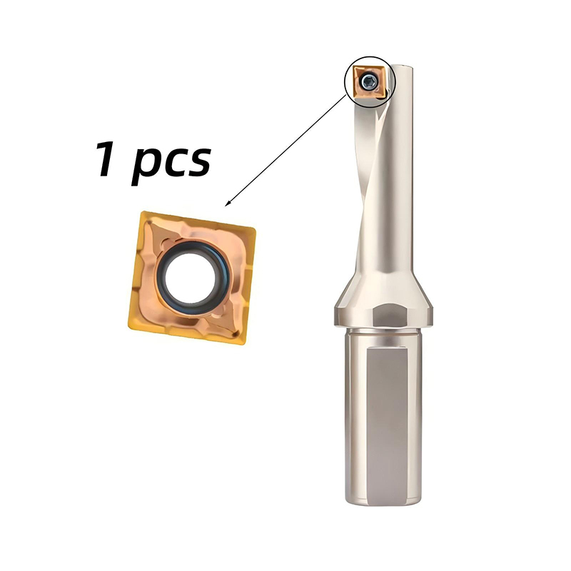 Herramientas de perforación TCAP/SF taladro en U de un solo filo 2.5D 3.25D aburrido, torneado, taladro de refrigerante interno multifunción con inserto QCMT