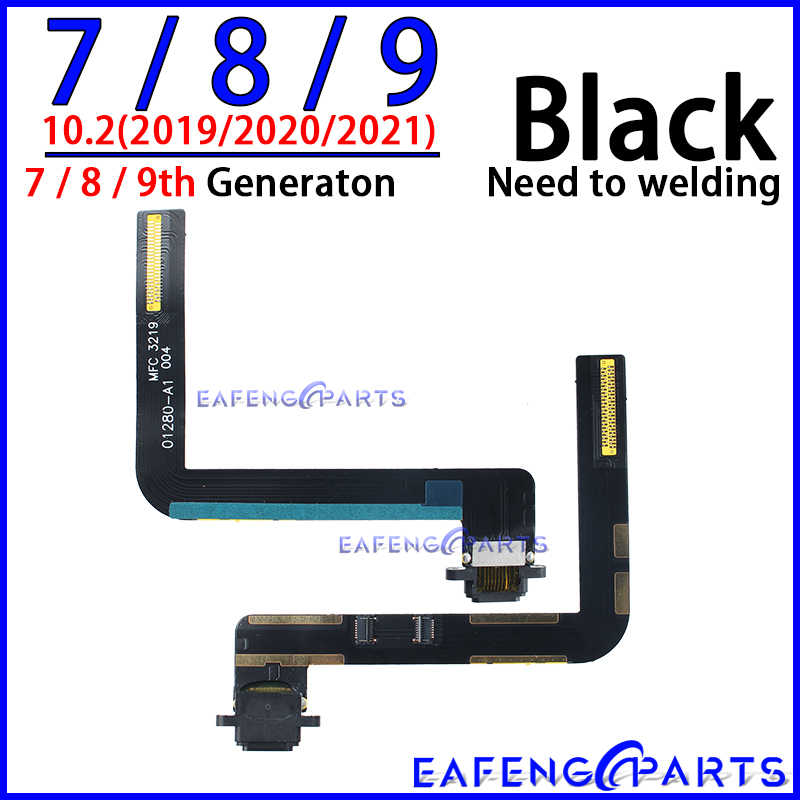 USB Ports Charger Dock Connector Microphone Cable for Ipad Air 3rd 4th 5th 6th 7th 8th 9th 10th 5 6 7 8 Generation Charging Flex: Silver