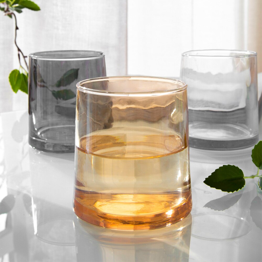 Whiskey Glass, Kitchen Heavyweight Water Glass,Ins Wind ,6 Colour, Water Cup, Juice Glass ,Wine Glass ,Drinking Cup